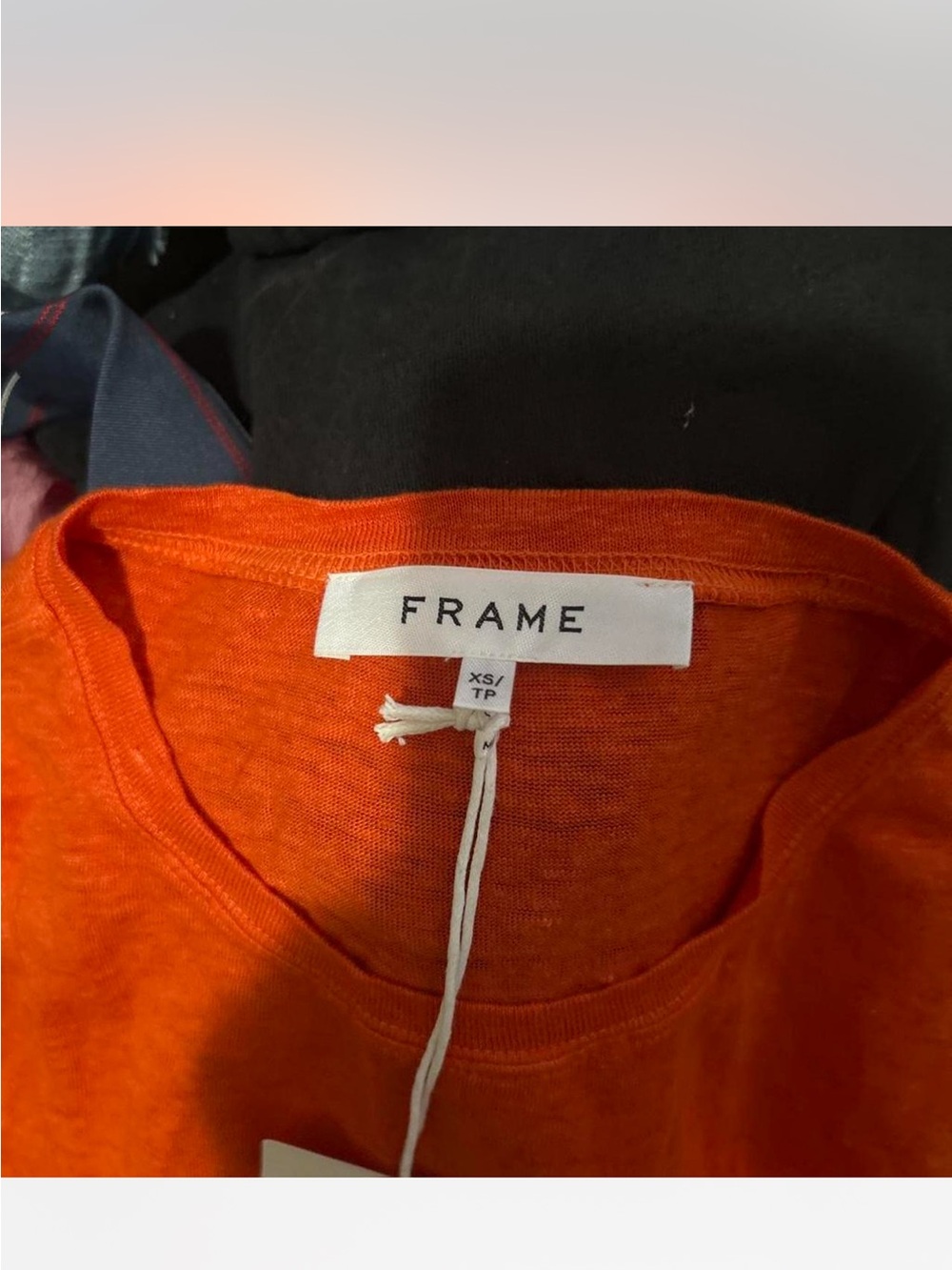 Frame Denim Orange Women's Top